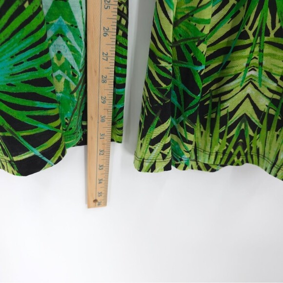 Michael Lauren Derby Wide-Leg Pants Jungle Green Modal Pull-One Tropical Large - Picture 12 of 13